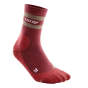 Chaussettes de compression pour femme CEP  80s Mid Cut Berry/Sand