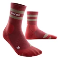 Chaussettes de compression pour femme CEP  80s Mid Cut Berry/Sand  II