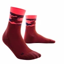 Chaussettes de compression pour femme CEP Camocloud Mid Cut Pink/Peacot