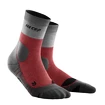 Chaussettes de compression pour femme CEP Hiking Light Merino Mid Cut Berry/Grey