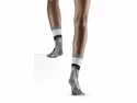 Chaussettes de compression pour femme CEP Hiking Light Merino Mid Cut Stone Grey/Grey