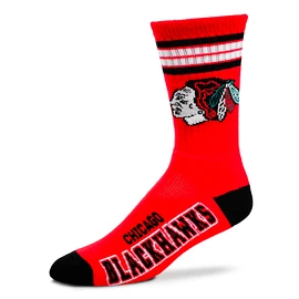 Chaussettes For Bare Feet 4 Stripes Crew NHL Chicago Blackhawks