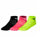 Chaussettes Mizuno  Training Mid 3P Socks  Neolime/Fuchsia/Black
