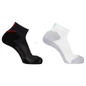 Chaussettes Salomon Speedcross Ankle 2PP Ebony/White  11 1/2 - 14