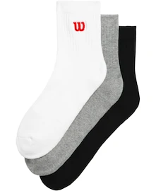 Chaussettes Wilson Quarter Top Sock 3 Pack Multicolor