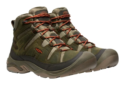 Chaussures d'extérieur pour homme Keen Circadia Mid Wp Dark Olive/Potters Clay  US 10,5