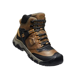 Chaussures d'extérieur pour homme Keen Ridge Flex Mid Wp Bison/Golden Brown  US 9,5