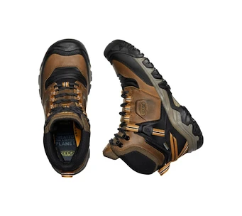 Chaussures d'extérieur pour homme Keen Ridge Flex Mid Wp Bison/Golden Brown  US 9,5