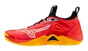 Chaussures d'intérieur pour homme Mizuno  WAVE MOMENTUM 3 Radiant Red/White/Carrot Curl