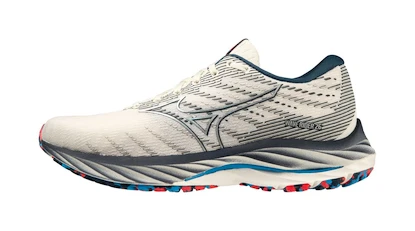 Chaussures de running pour femme Mizuno  Wave Rider 26 Snow White/Silver/Ibiza Blue  UK 3,5