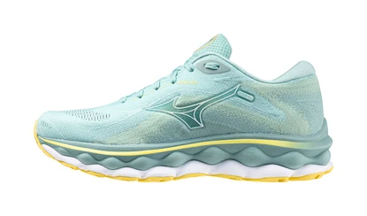 Chaussures de running pour femme Mizuno  Wave Sky 7 Eggshell Blue/White/Sunshine  UK 4