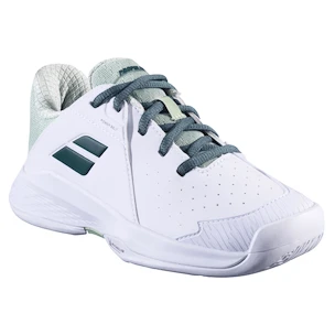 Chaussures de tennis pour enfant Babolat Propulse Jr 3 AC Wimbledon White/Dark Green