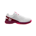 Chaussures de tennis pour enfant Wilson Rush Pro Jr L White/Beet Red