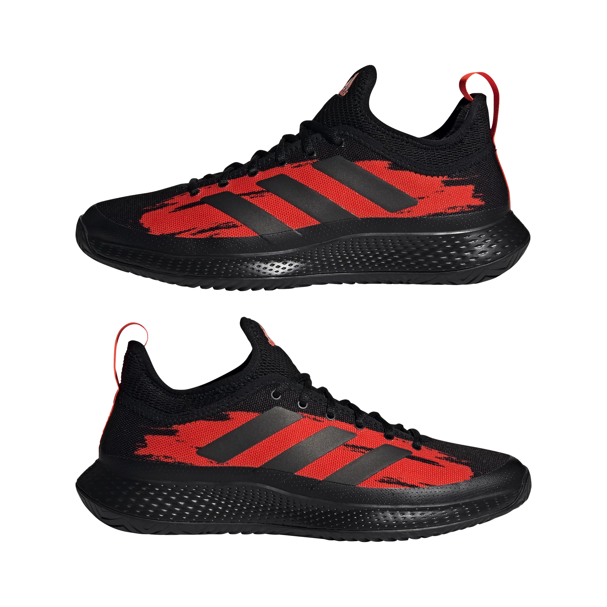 Mens adidas shoes red and black on sale