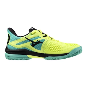 Chaussures de tennis pour homme Mizuno Wave Exceed Tour 6 CC Sunny Lime/Black/Atlantis