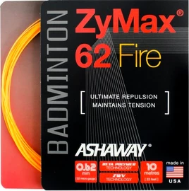 Cordage de raquette de badminton Ashaway ZyMax 62 Fire