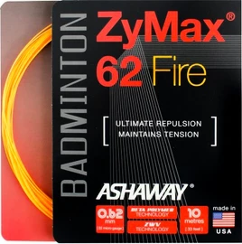 Cordage de raquette de badminton Ashaway ZyMax 62 Fire Orange