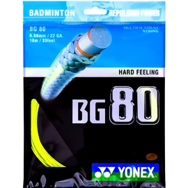 Cordage de raquette de badminton Yonex BG 80 Yellow