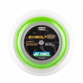 Cordage de raquette de badminton Yonex Exbolt 68 Lime Green (200 m)