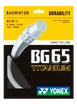 Cordage de raquette de badminton Yonex  Micron BG65Ti White (0.70 mm)