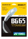 Cordage de raquette de badminton Yonex  Micron BG65Ti White (0.70 mm)