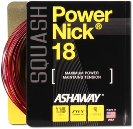Cordage de raquettes de squash Ashaway PowerNick 18 Zyex Red 1,15 mm