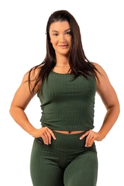 Débardeur pour femme Nebbia Organic Cotton Ribbed Tank Top 414 dark green
