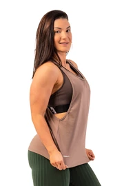 Débardeur pour femme Nebbia Sleeveless Loose Cross Back Tank Top "Feeling Good" 419 Brown