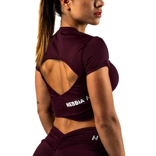 Débardeur pour femme Nebbia STRONG BEAUTY Open-back Cropped Top 430 dark red