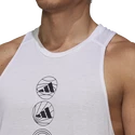 Débardeur pour homme adidas Run Logo Tank Blanc