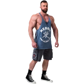 Débardeur pour homme Nebbia NEBBIA x OLYMPIA Washed Muscle Back Stringer GOLDEN AGE 791 blue
