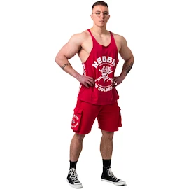 Débardeur pour homme Nebbia NEBBIA x OLYMPIA Washed Muscle Back Stringer GOLDEN AGE 791 red