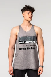 Débardeur pour homme Nebbia Washed-off Oversized Stringer MAX OUT 359 Light Grey