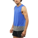 Débardeur pour homme Salomon Cross Run Tank Nautical Blue/Black