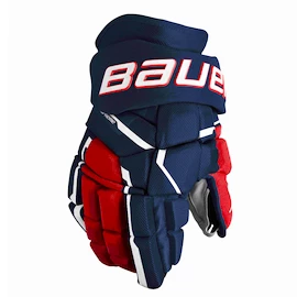 Gants de hockey Bauer Supreme MACH Navy/Red/White Intermediate
