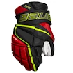 Gants de hockey Bauer Vapor Hyperlite Black/Red/Green Senior