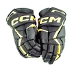 Gants de hockey CCM JetSpeed FT6 Black/Sunflower Junior 10 pouces