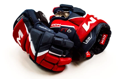 Gants de hockey CCM JetSpeed FT6 Navy/Red/White Junior 10 pouces