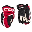 Gants de hockey CCM JetSpeed FT680 Black/Red/White Junior 12 pouces