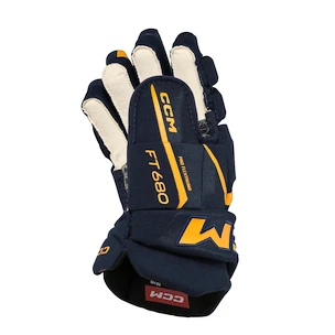 Gants de hockey CCM JetSpeed FT680 Navy/Sunflower Senior