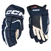 Gants de hockey CCM JetSpeed FT680 Navy/White Senior 15 pouces