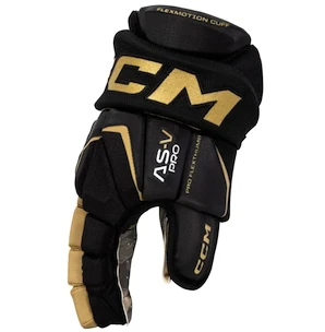 Gants de hockey CCM Tacks AS-V PRO black/gold Senior
