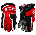 Gants de hockey CCM Tacks AS-V PRO Black/Red/White Senior 15 pouces