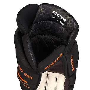 Gants de hockey CCM Tacks XF 80 Black/Orange Senior 15 pouces