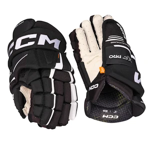 Gants de hockey CCM Tacks XF PRO Black/White Senior 15 pouces