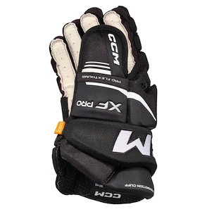 Gants de hockey CCM Tacks XF PRO Black/White Senior 15 pouces