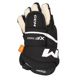 Gants de hockey CCM Tacks XF PRO Black/White Youth 9 pouces