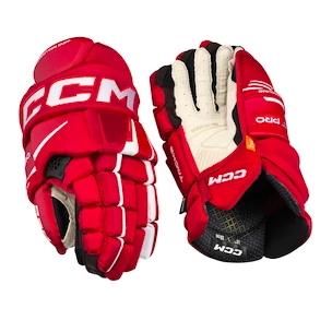 Gants de hockey CCM Tacks XF PRO Red/White Junior 11 pouces