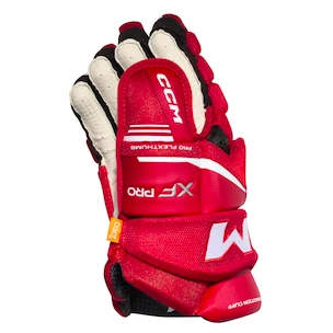 Gants de hockey CCM Tacks XF PRO Red/White Junior 11 pouces
