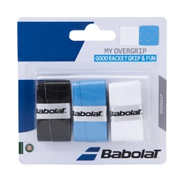 Grip tape supérieur Babolat My Overgrip X3 Black/Blue/White